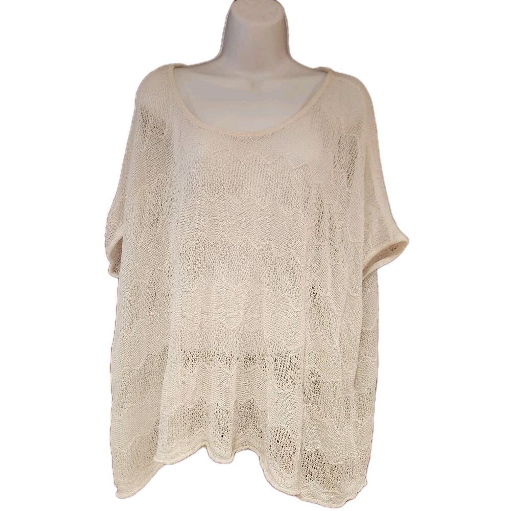 Bebe White Crochet Bathing Suit Cover Up / Top Sz M/L